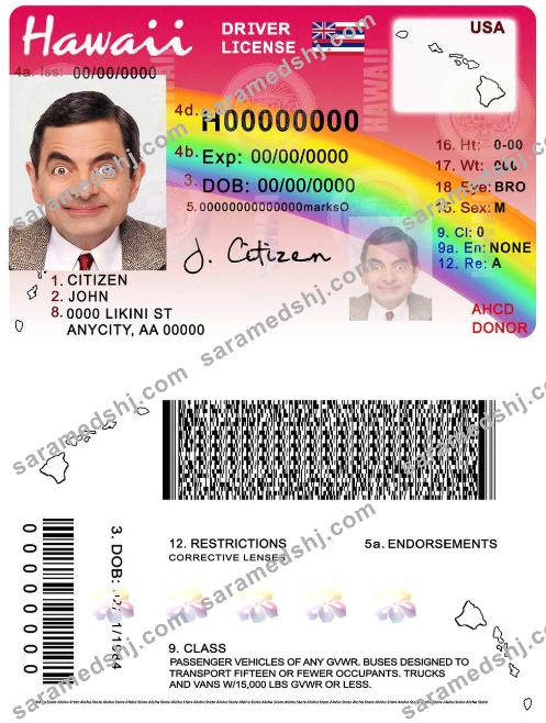 Hawaii driving license